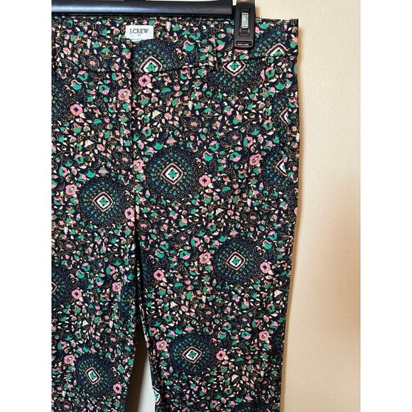 J.CREW Floral Skimmer Cropped Ankle Trouser Pants Womens Size 6 High Rise - Picture 1 of 6